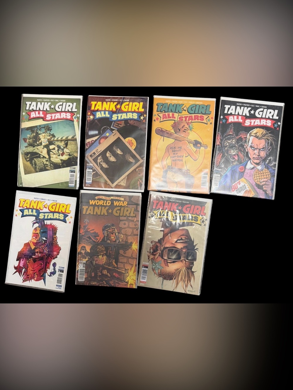 Lot Of 7 Tank Girl Comics All Stars Titan 2017-2018